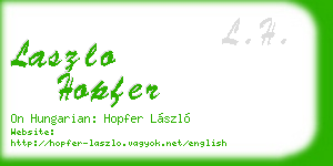 laszlo hopfer business card
